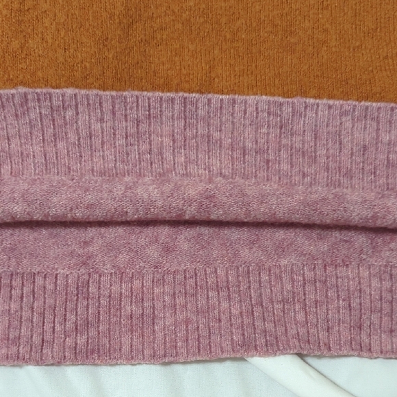 Madewell Gladwell Balloon-Sleeve Pullover Sweater, Color Heather Mulberry Sz XS - Picture 10 of 16